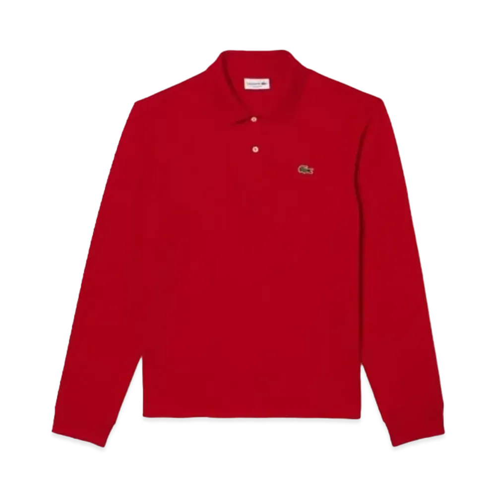 LACOSTE Original Fit Long Sleep Polo Shirt "Red"