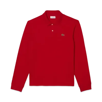 LACOSTE Original Fit Long Sleep Polo Shirt "Red"