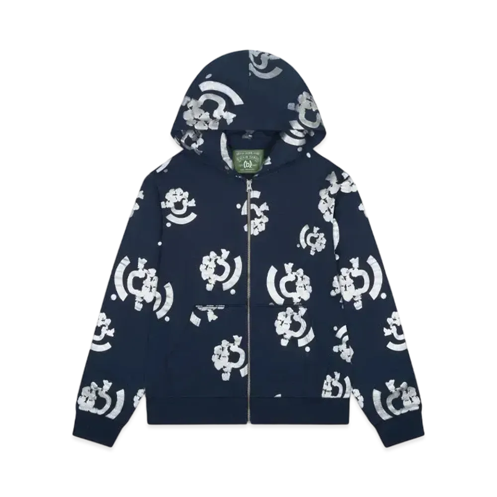 DENIM TEARS x Bstroy Tears Zip Hoodie "Blue"