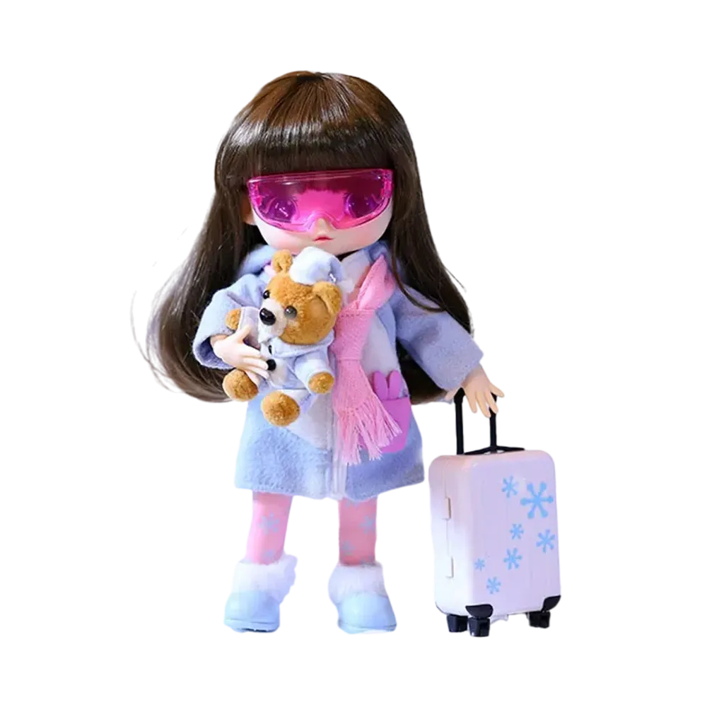 POP MART "BJD" Viya Doll Travel Winter Travel Coordination