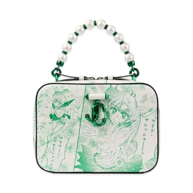 Jimmy Choo x Pretty Guardian Sailor Moon Sailor Jupiter Avenue Vanity Bag (Not Includes Packs of Collector Cards)