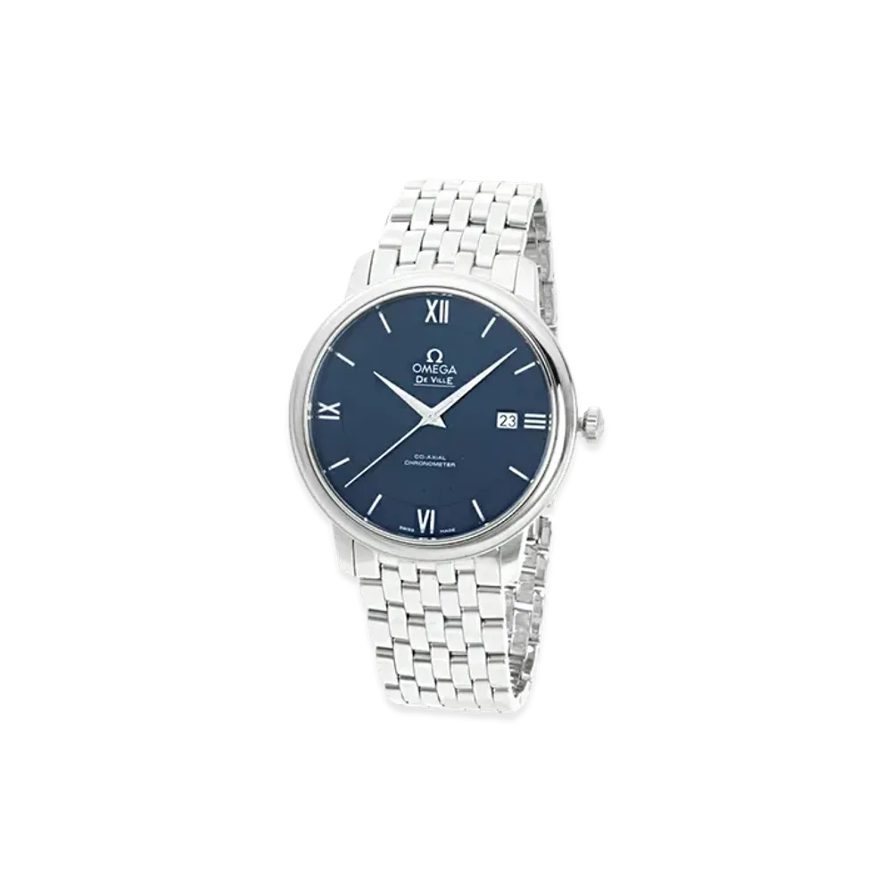 OMEGA De Ville Prestige Co-Axial Chronometer 39.5mm "Silver/Navy"