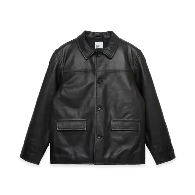 GDC Leather Car Coat "Black"