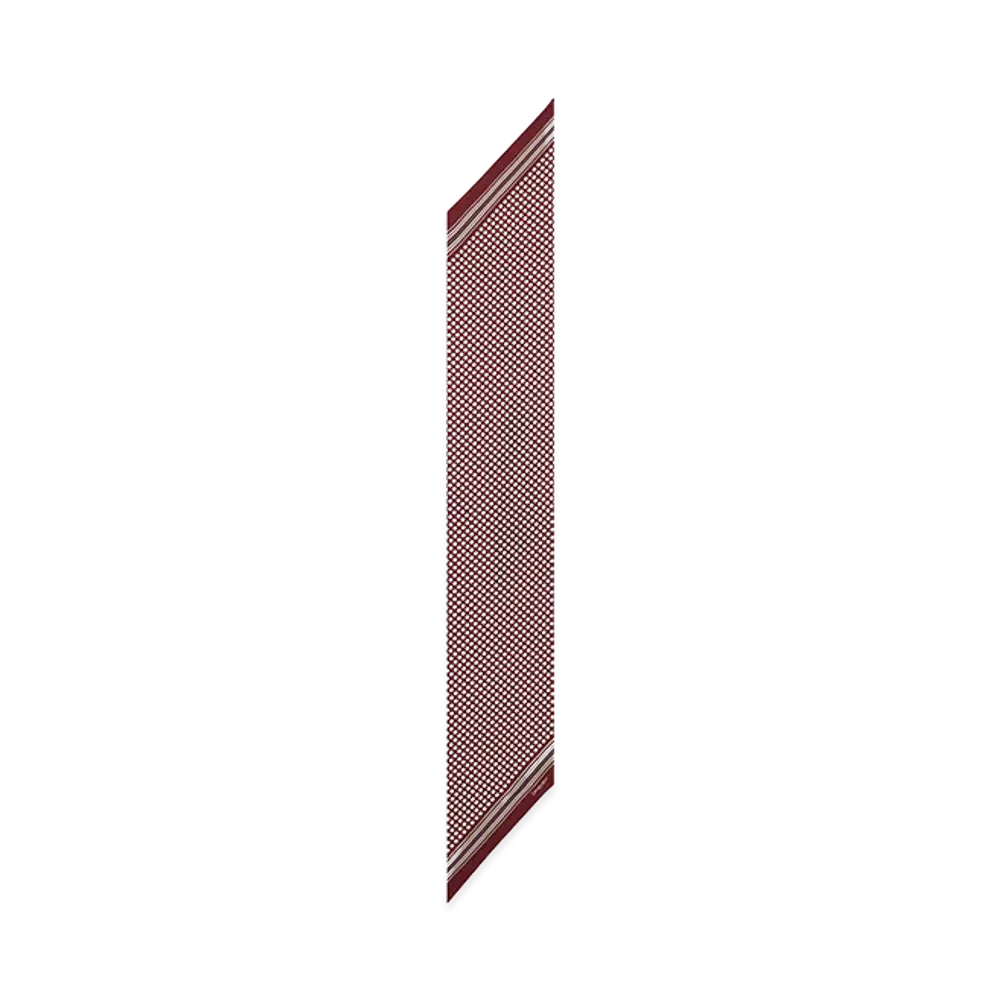 Saint Laurent Lavalliere Scarf In Silk Twill "Red"
