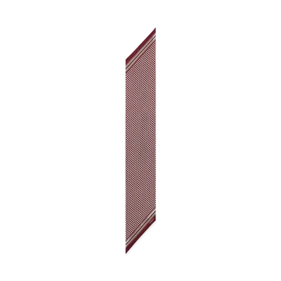 Saint Laurent Lavalliere Scarf In Silk Twill "Red"
