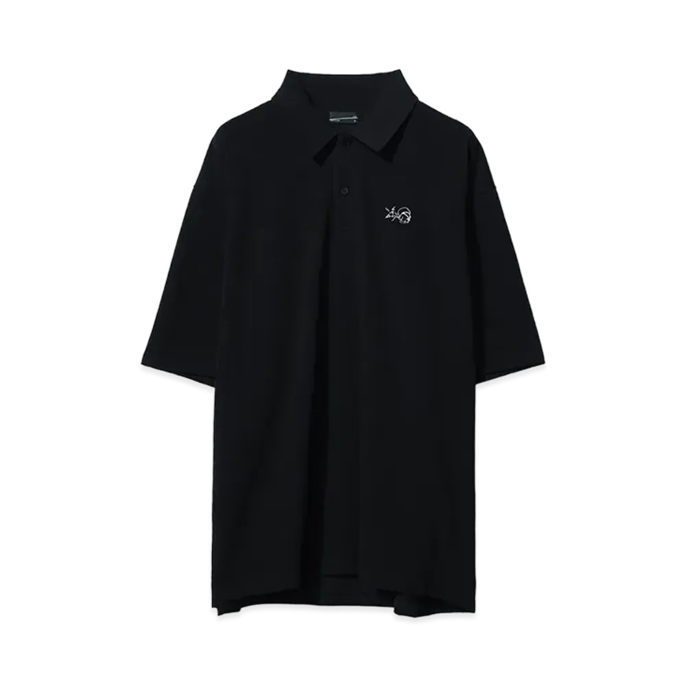 ドラえもん x LAD MUSICIAN 40/30T-CLOTHBIGPOLO "BLACK"