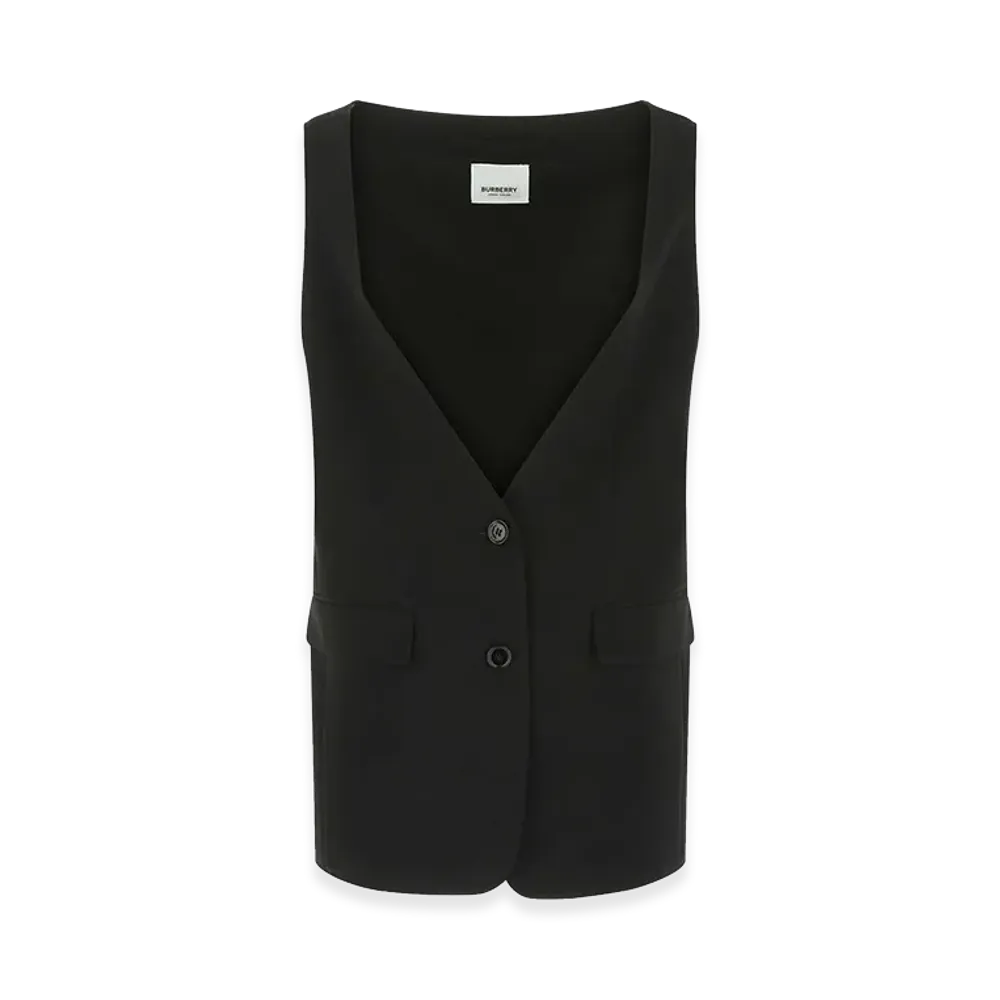 Burberry Women's Silk Oversize Vest "Black"