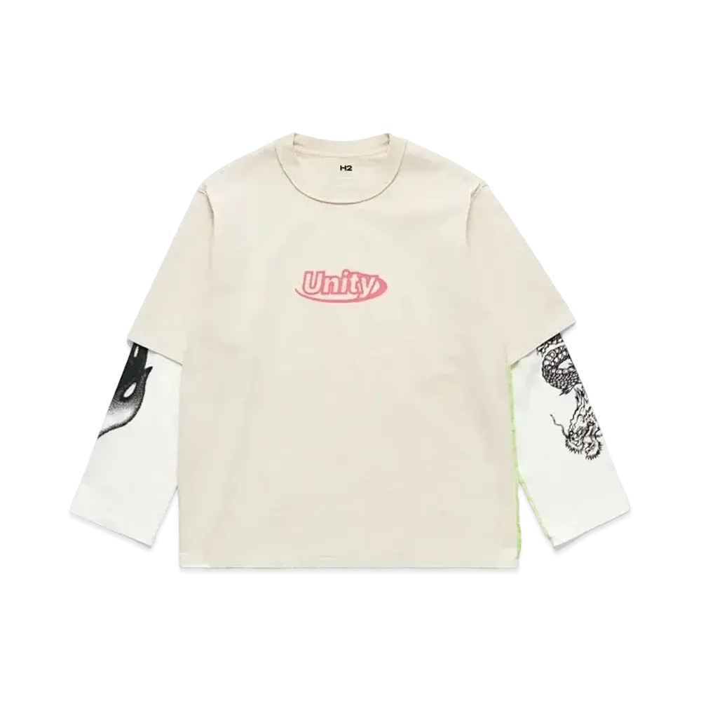 HERON PRESTON x H&M H2 Double Layer T-Shirt "Light Beige"