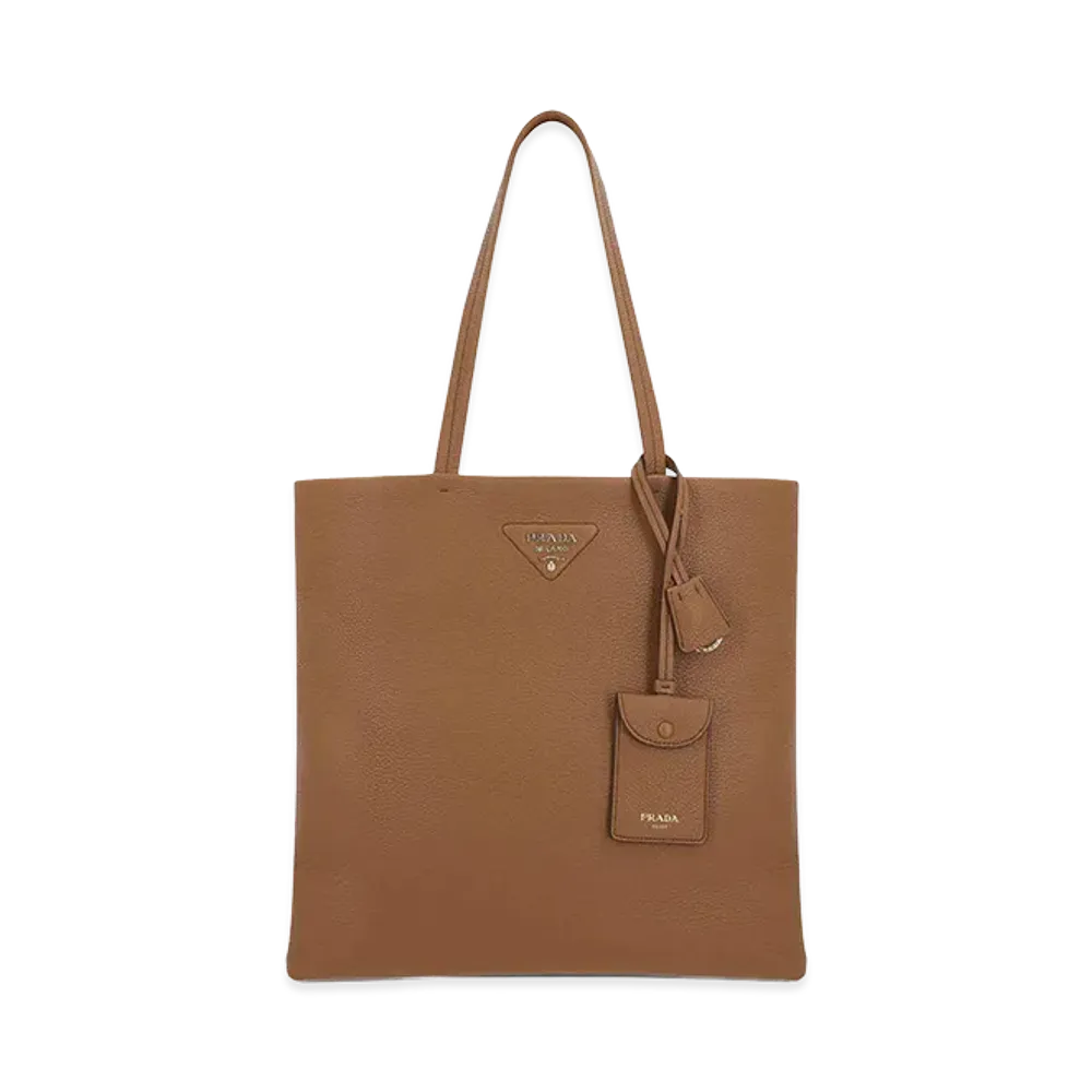PRADA Women's Leather Shopping Bag "Beige"