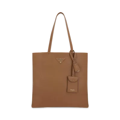 PRADA Women's Leather Shopping Bag "Beige"