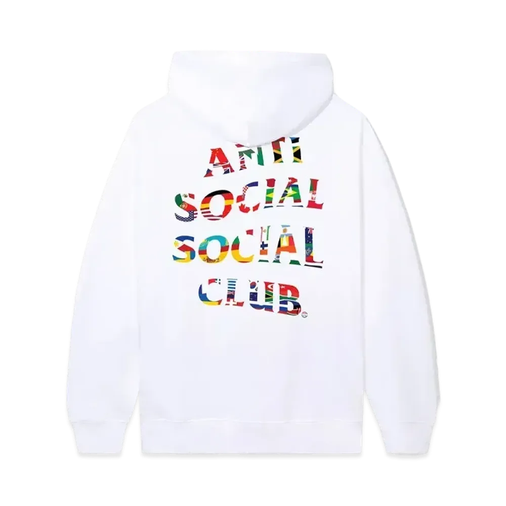 ANTI SOCIAL SOCIAL CLUB PARIS 2024 CAPSULE Flag Collage Hoodie "White"