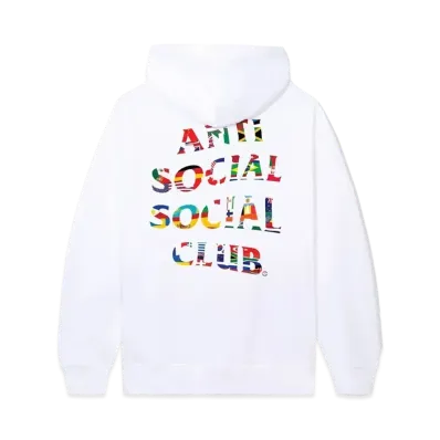 ANTI SOCIAL SOCIAL CLUB PARIS 2024 CAPSULE Flag Collage Hoodie "White"