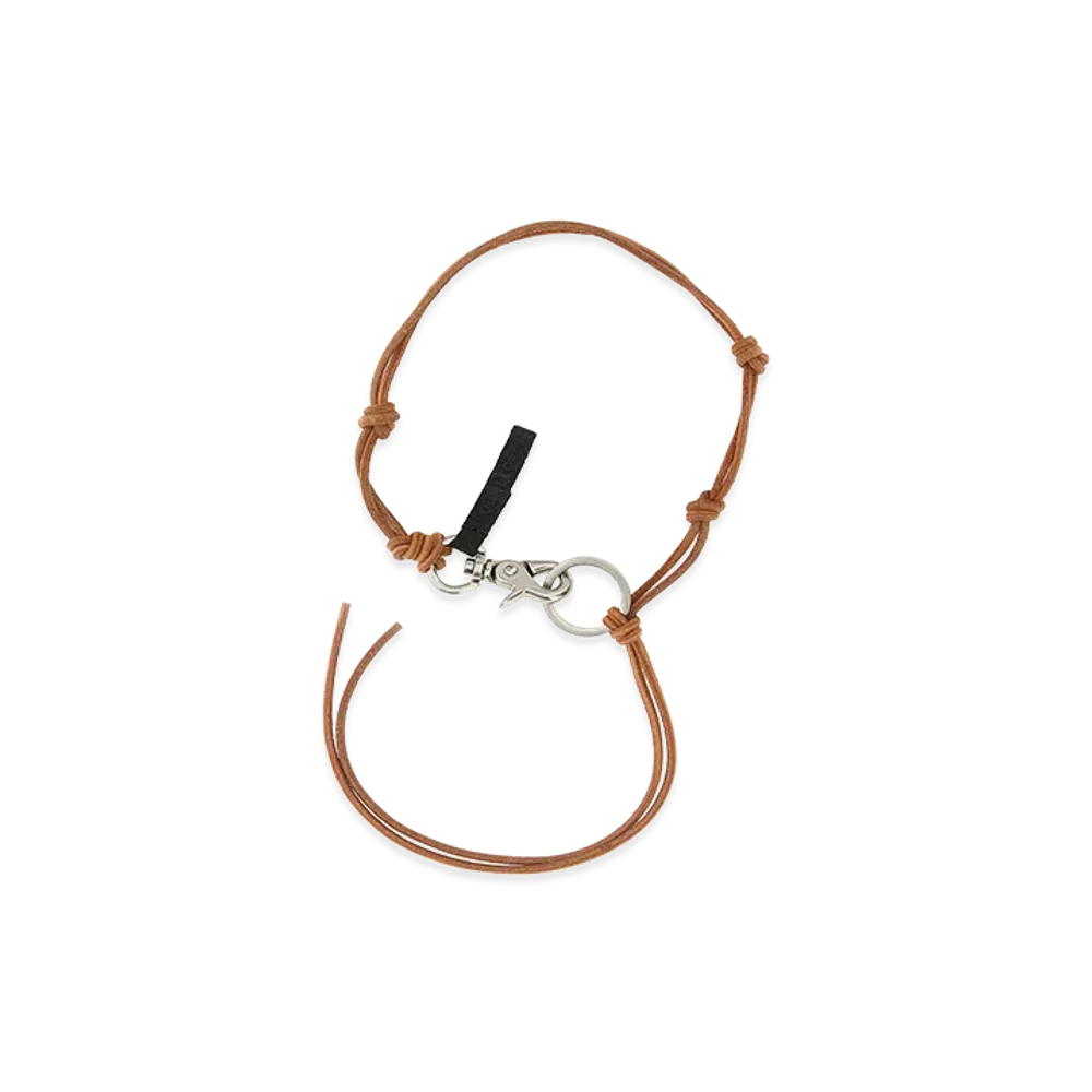 OUR LEGACY Leather Ladon Necklace "Camel"