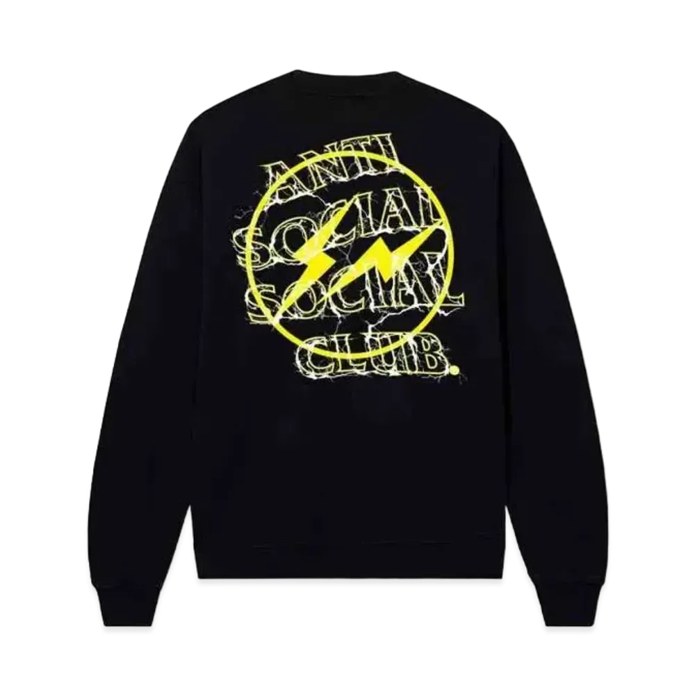 ANTI SOCIAL SOCIAL CLUB x FRAGMENT Bolt Crewneck "Black Yellow"