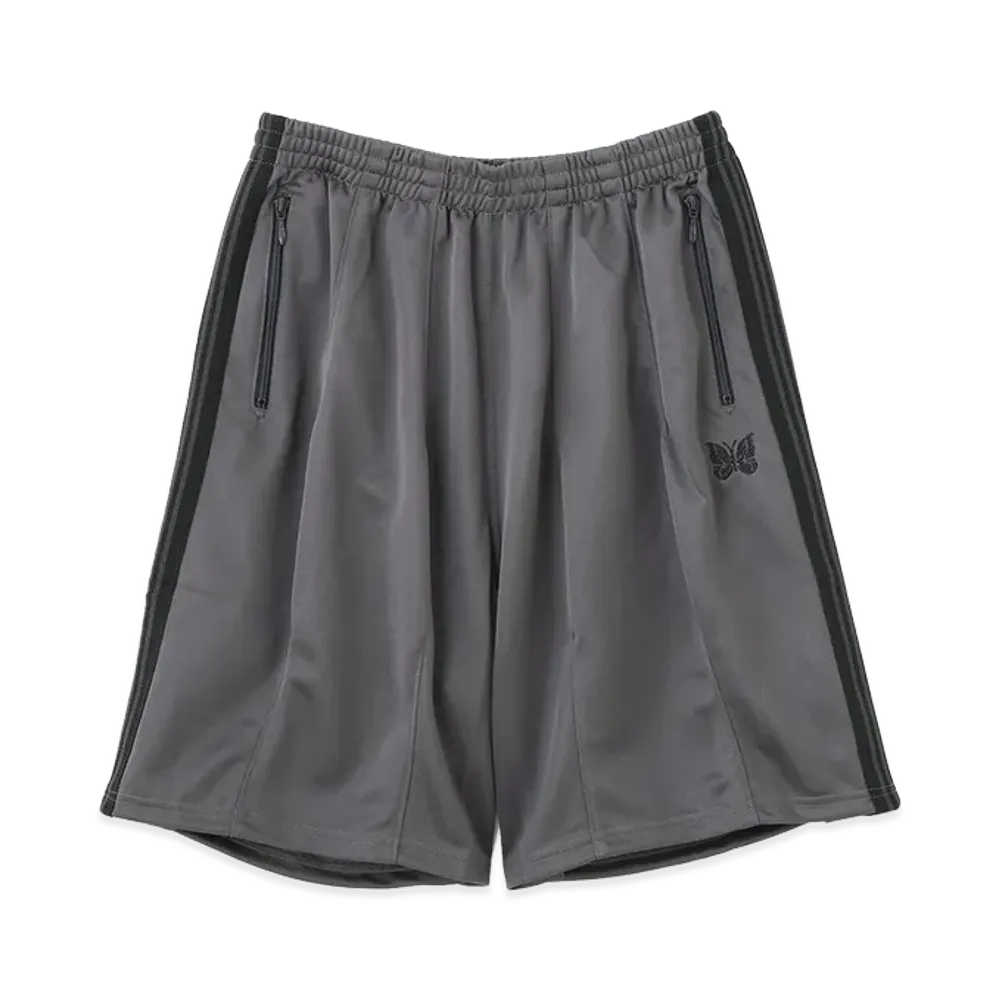NEEDLES x BEAVER H.D Track Shorts - Poly Smooth "Charcoal"