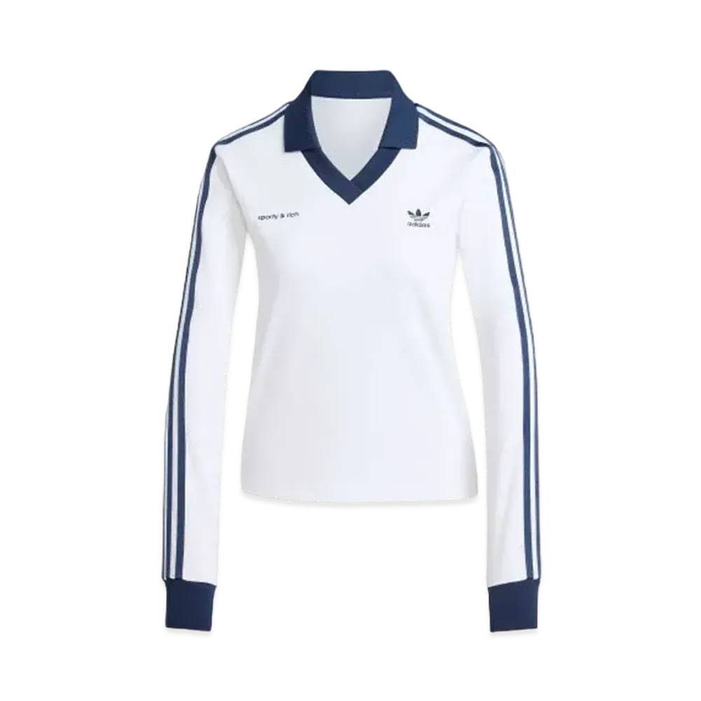 adidas x Sporty & Rich Long Sleeve Soccer Jersey "White/Night Indigo"