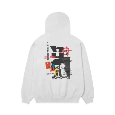 HUF Fall 24 Cut And Paste Fleece Hoodie "Ash Gray"