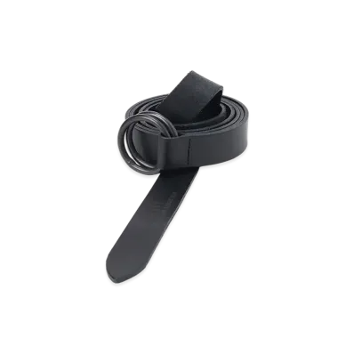 S'YTE Cow Leather25MM Long Ring Belt "Black"