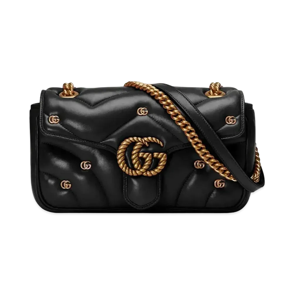GUCCI GG Marmont Small Shoulder Bag "Black"