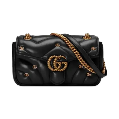 GUCCI GG Marmont Small Shoulder Bag "Black"
