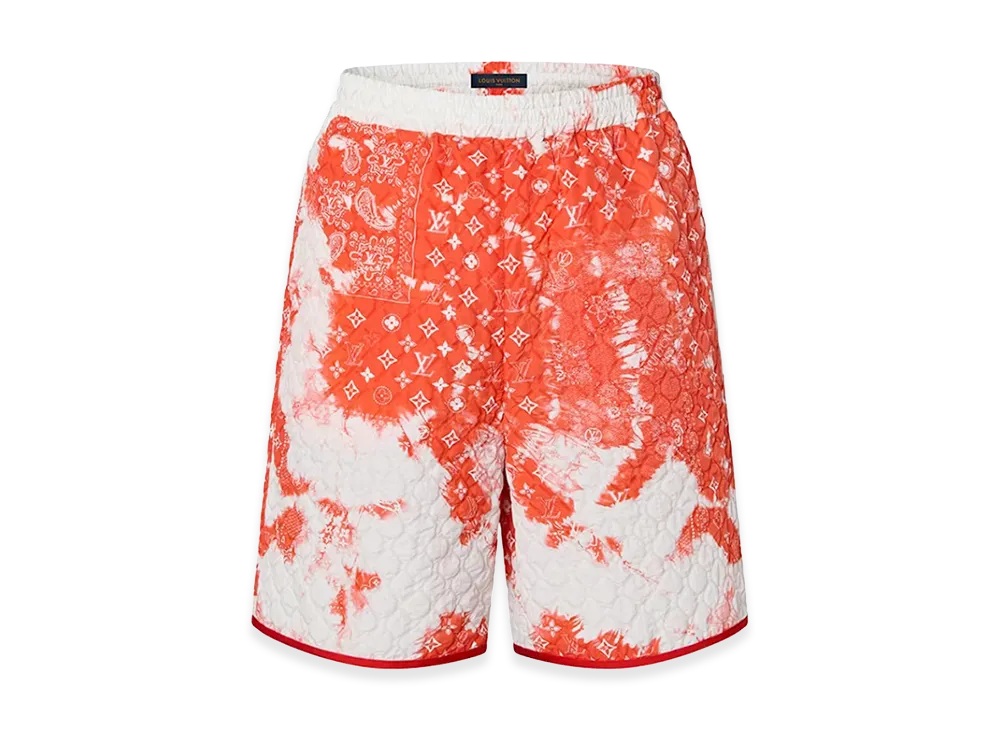 Louis Vuitton Monogram Bandana Bleached Shorts "Orange"