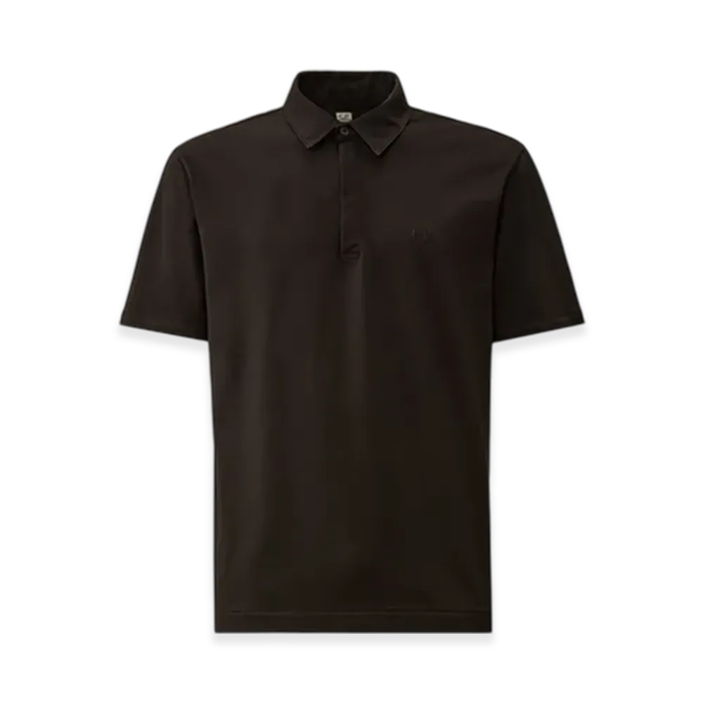 C.P. Company 1020 Jersey Logo Polo "Black"
