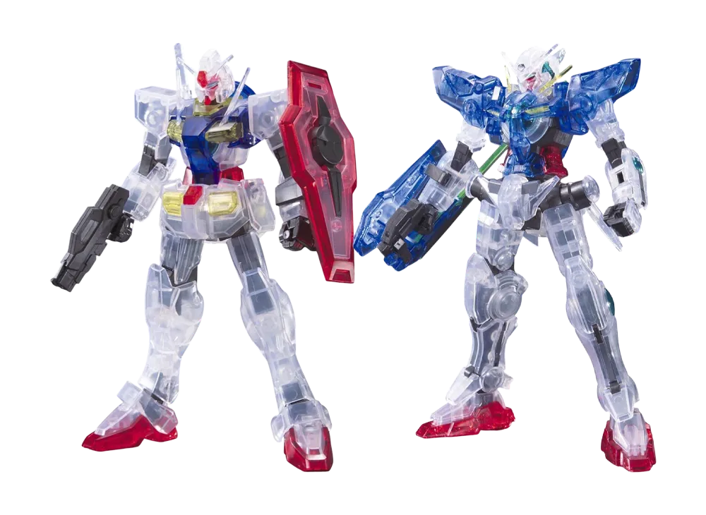BANDAI "HIGH GRADE" -MOBILE SUIT GUNDAM 00- HG 1/144 Gundam Exia Repair II & O Gundam (Type A.C.D.) Clear Color Version