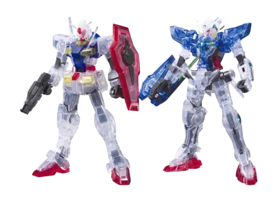 BANDAI "HIGH GRADE" -MOBILE SUIT GUNDAM 00- HG 1/144 Gundam Exia Repair II & O Gundam (Type A.C.D.) Clear Color Version