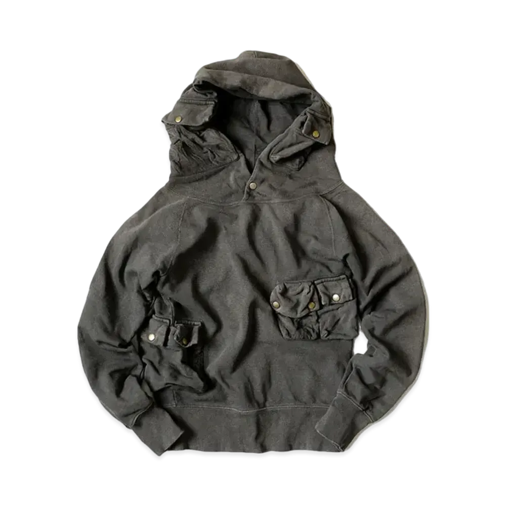 KAPITAL BACK HAIR ALPINE FOOD SWEAT "Black"