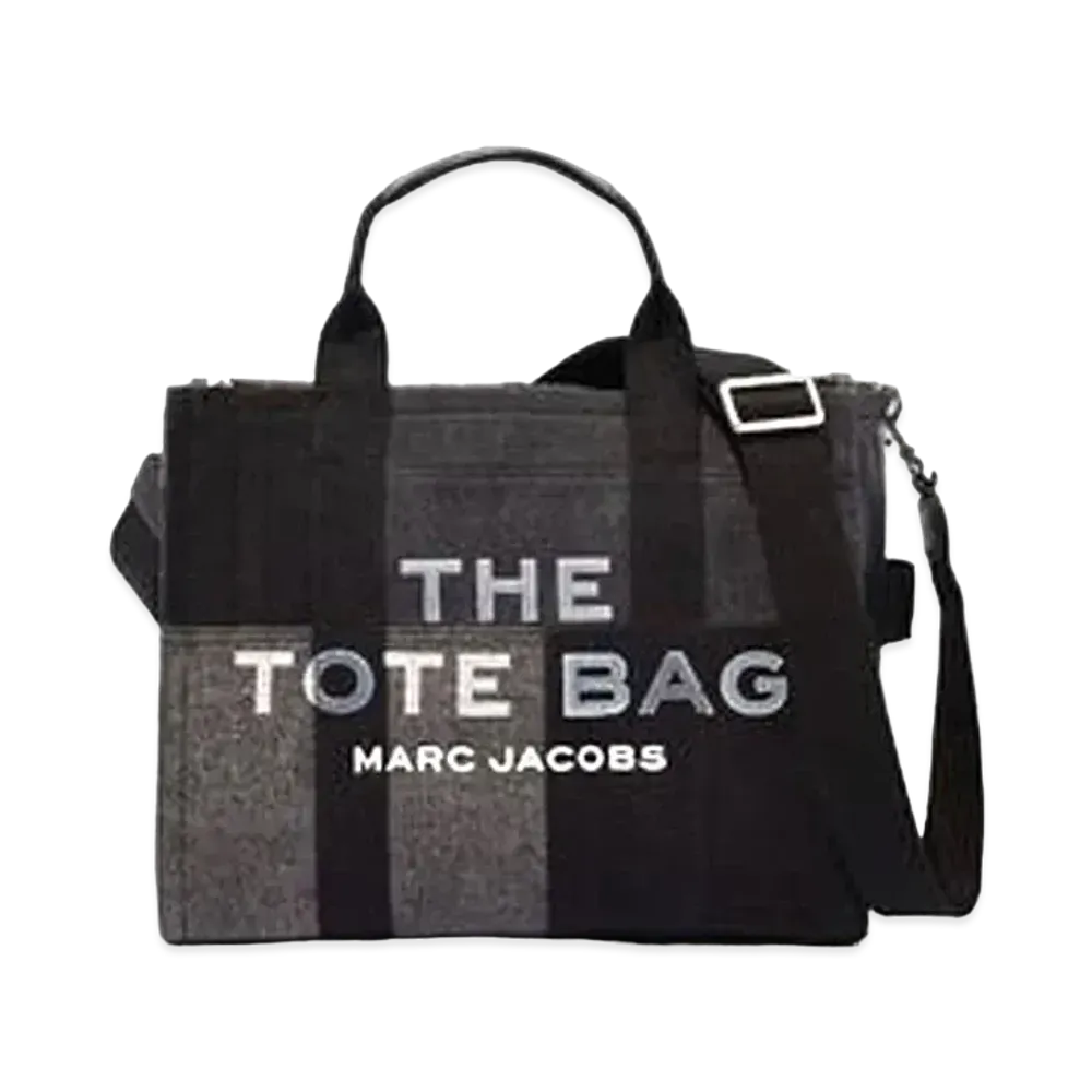 Marc Jacobs The Denim Small Tote Bag "Black Denim"