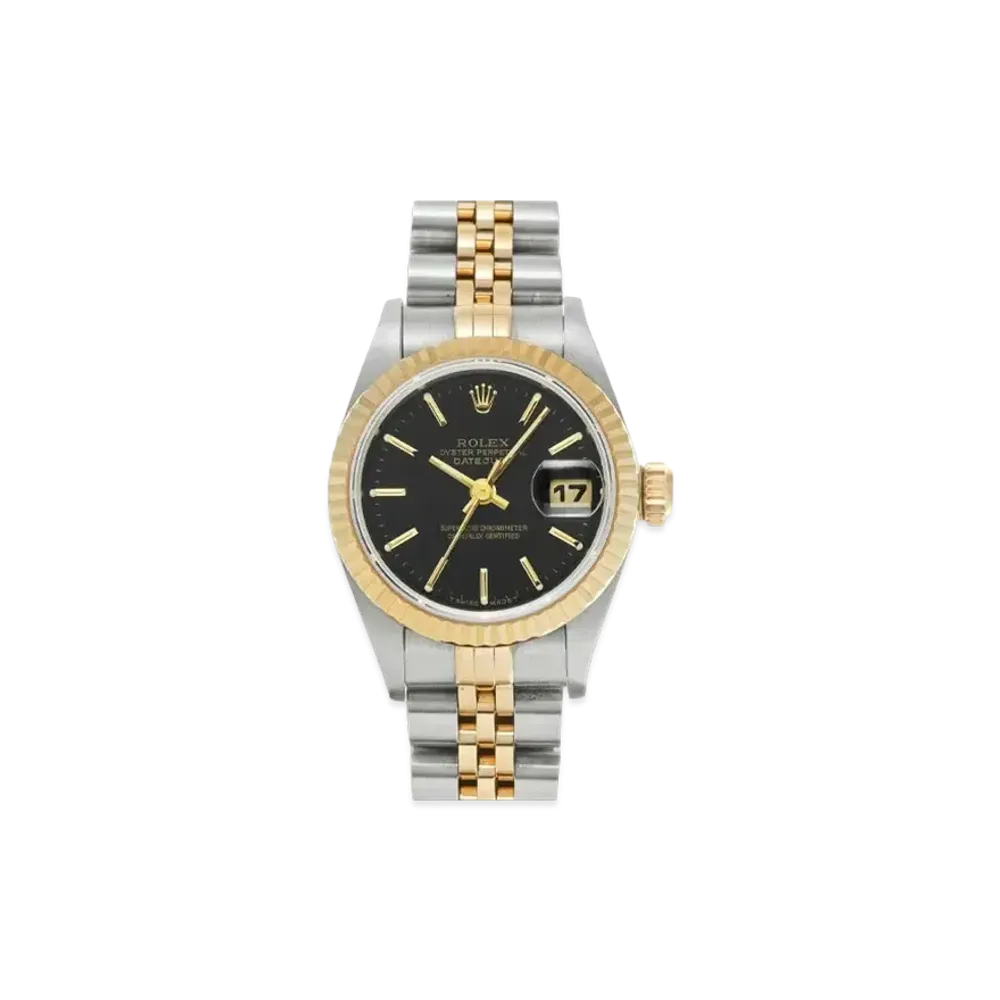 ROLEX Lady-Datejust "Black/Stainless Steel/Yellow Gold"