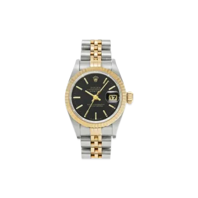 ROLEX Lady-Datejust "Black/Stainless Steel/Yellow Gold"