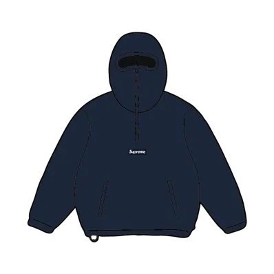 Supreme Polartec Face Mask Half Zip Hooded Sweatshirt "Navy"