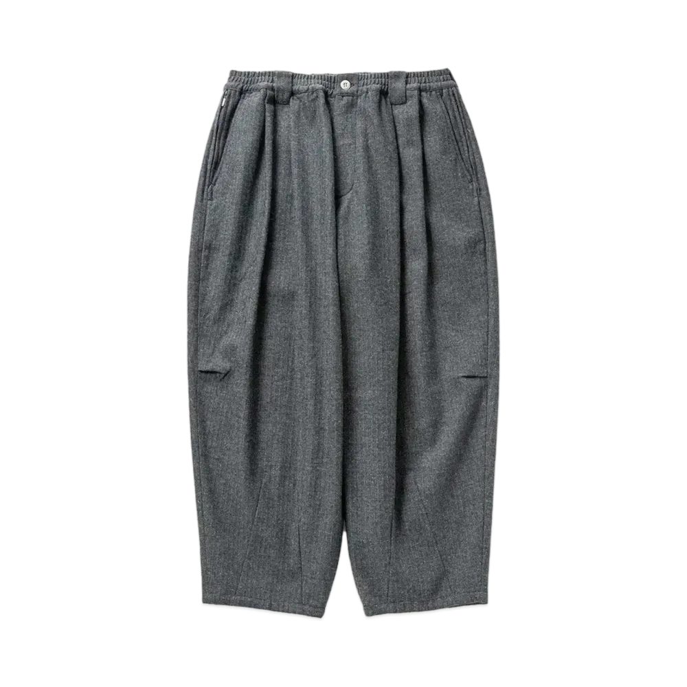TIGHTBOOTH Wool Herringbone Balloon Pants "Charcoal"