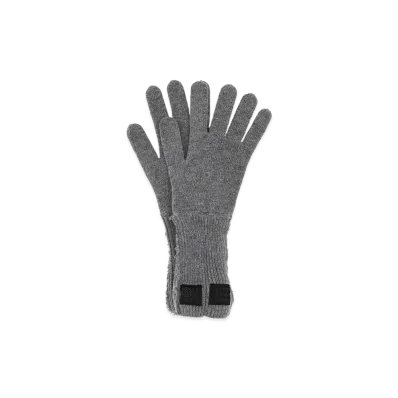 MM6 Maison Margiela Women's Wool Blend Gloves "Grey"