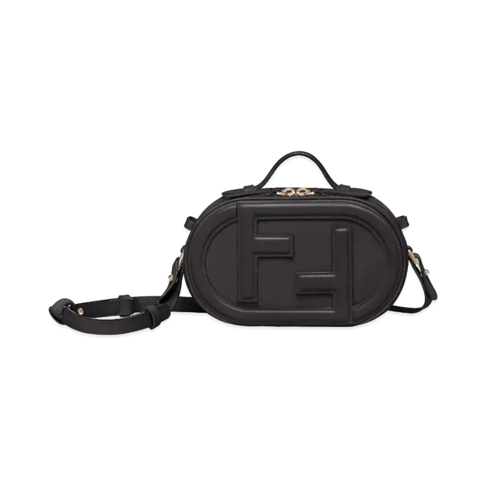 FENDI Aurock Camera Case Small Leather Mini Bag "Black"