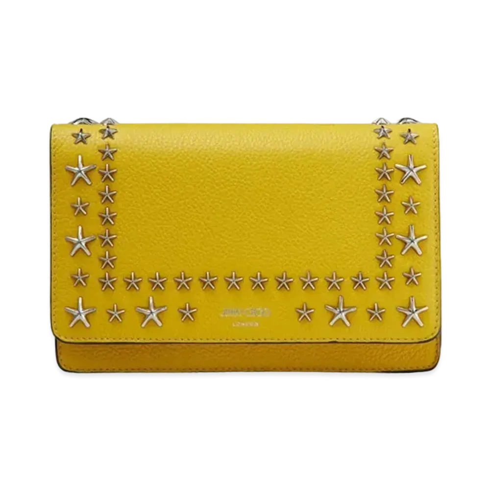 Jimmy Choo Palace Soft Grainy Calf Leather Mini Bag With Stars Studs "Sun"