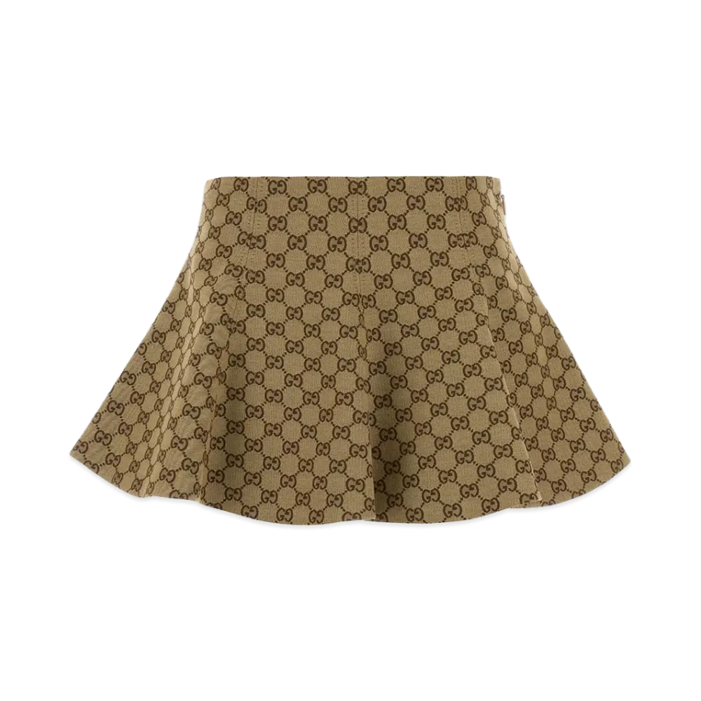 GUCCI Women's GG Fabric Mini Skirt "Beige"