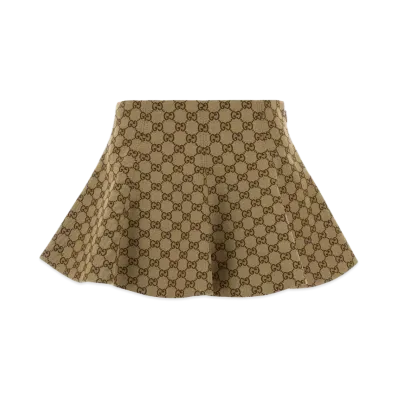 GUCCI Women's GG Fabric Mini Skirt "Beige"