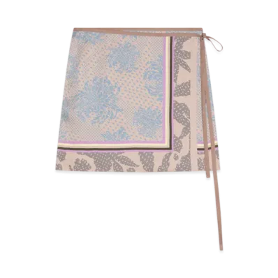 DRIES VAN NOTEN Women's Printed Wrap Skirt "Dessin B"