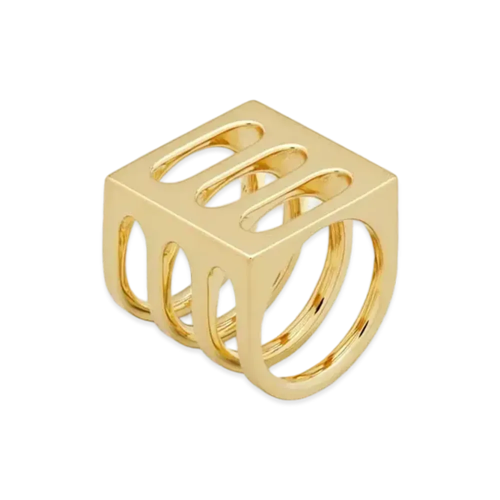 TOMWOOD Cage Ring Triple "Gold"