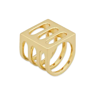 TOMWOOD Cage Ring Triple "Gold"