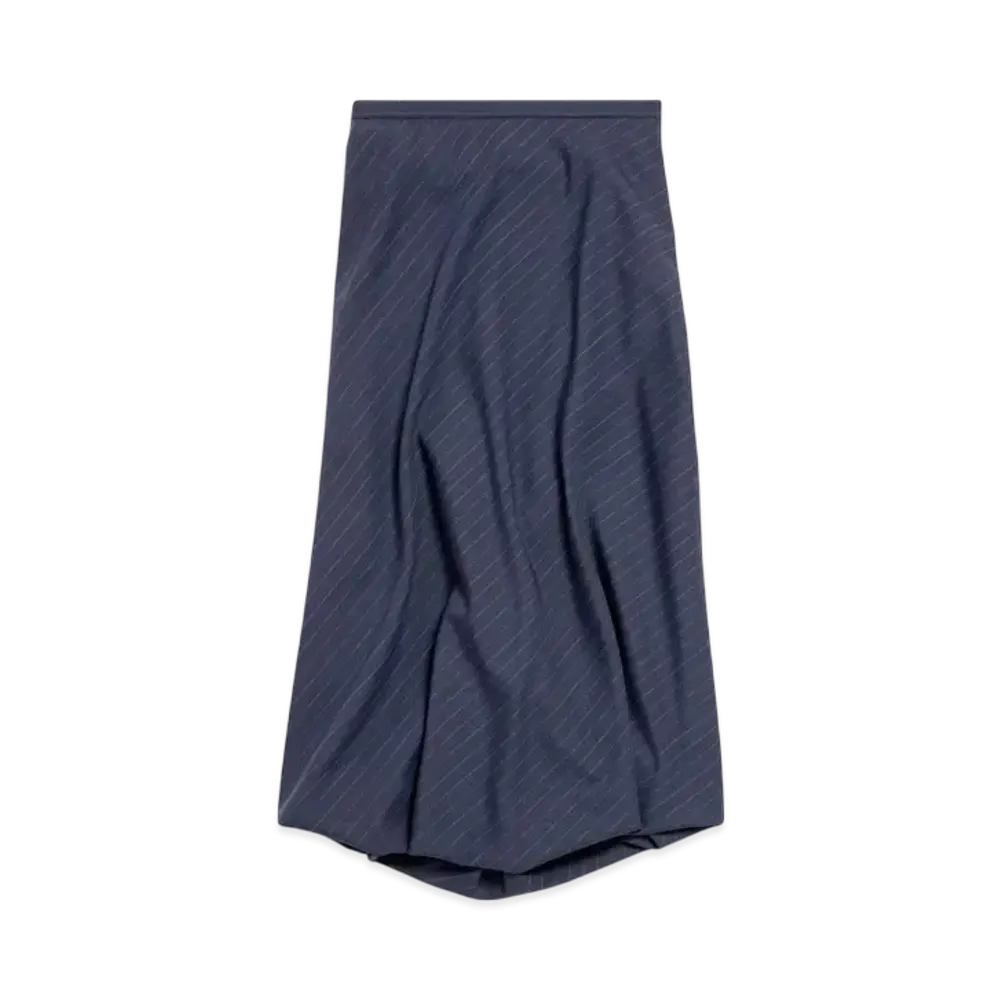 BALENCIAGA Women's Twisted Tailored Skirt "Dark Navy"