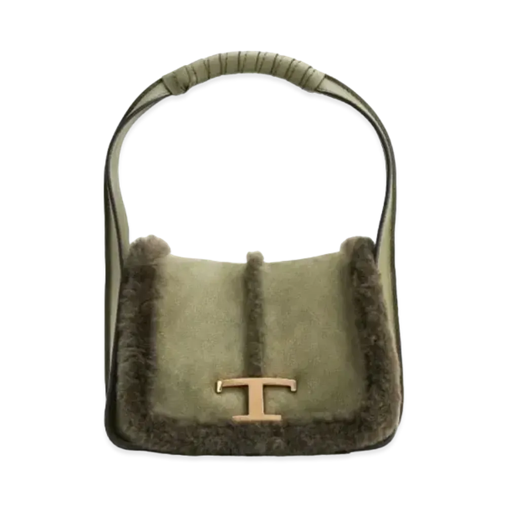 TOD'S Timeless Bag Mini In Sheepskin "Green"