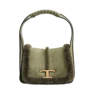 TOD'S Timeless Bag Mini In Sheepskin "Green"