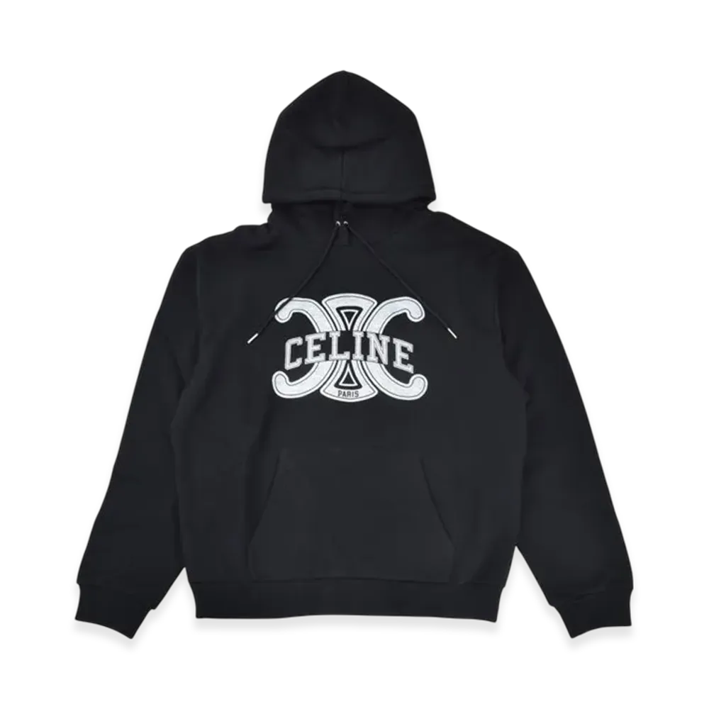 CELINE Triomphe Logo Loose Hoodie Parka "Black"