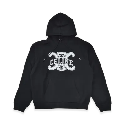 CELINE Triomphe Logo Loose Hoodie Parka "Black"
