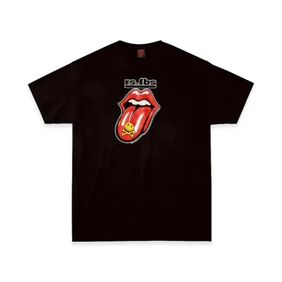 Geeks Rule x The Rolling Stones Silkscreen Printing T Shirt "Black"