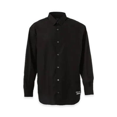 COMME des GARCONS HOMME Cotton Plain Logo Shirts "Black"