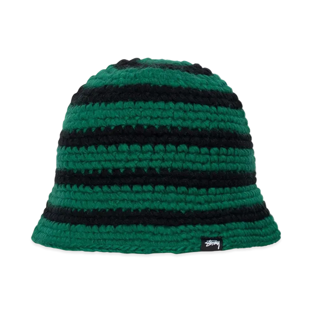 Stussy Swirl Knit Bucket Hat "Forest"